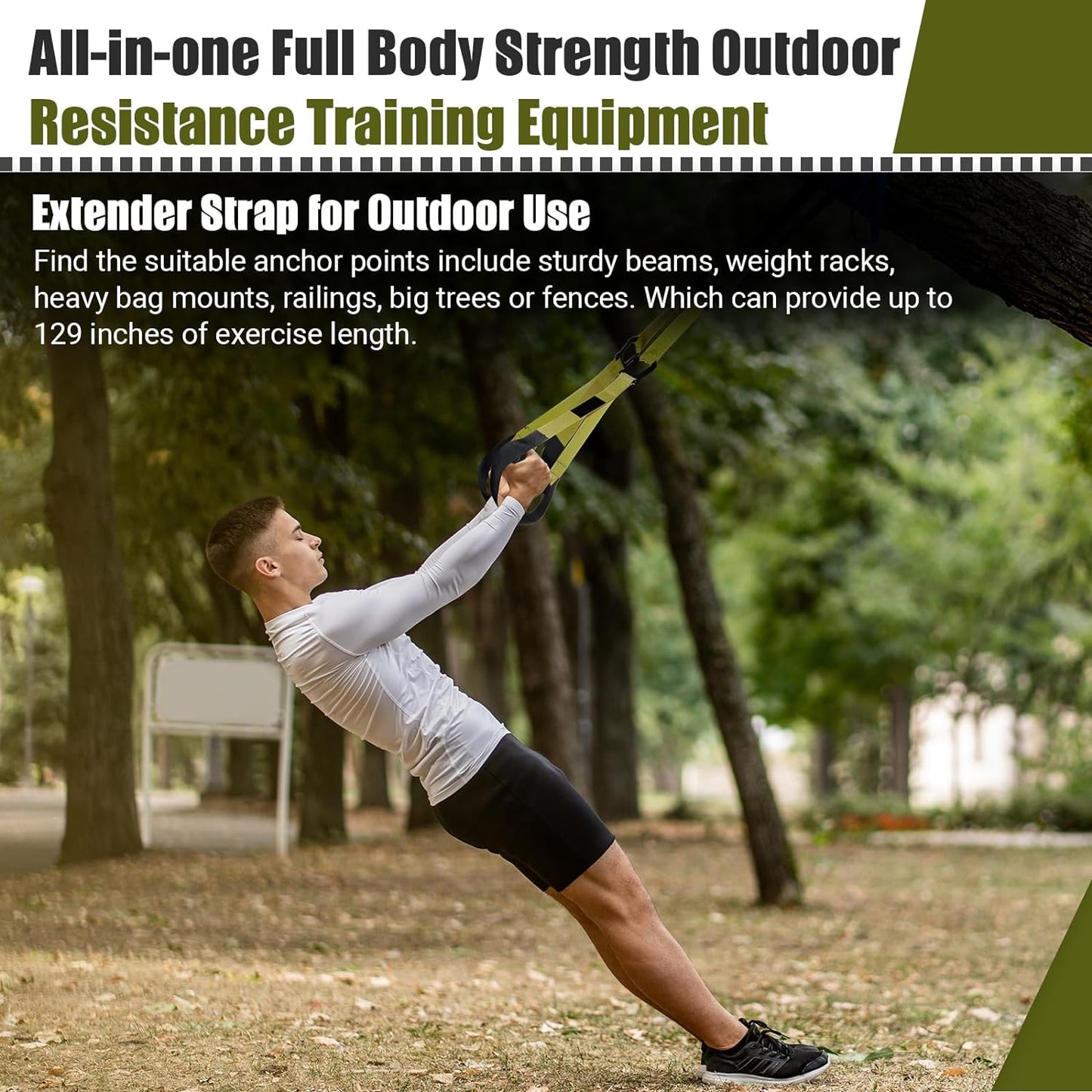 Home Resistance Training Kit, Resistance Trainer Exercise Straps with Handles, Door Anchor and Carrying Bag for Home Gym, Bodyweight Resistance Workout Straps for Indoor & Outdoor