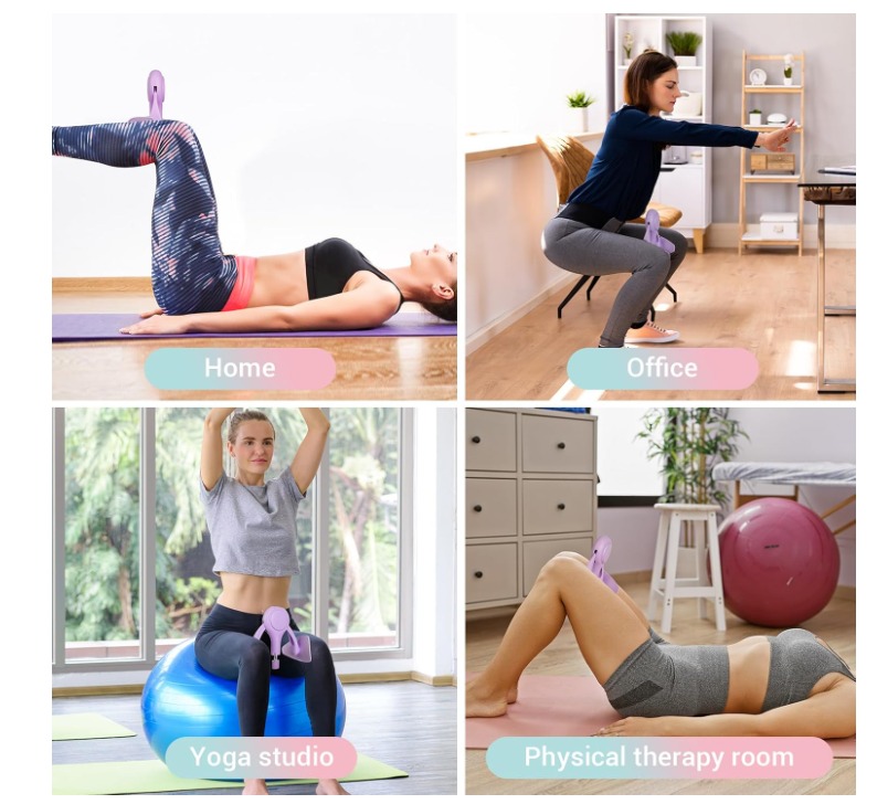 Thigh Trainer, 15-70lb Adjustable Enhanced Resistance Inner Thigh Trainer Exerciser for Women, Pelvic Floor Exercise Devices mit Fabric Band for Yoga, Weight Loss & Glutes Arms and Core (Black)