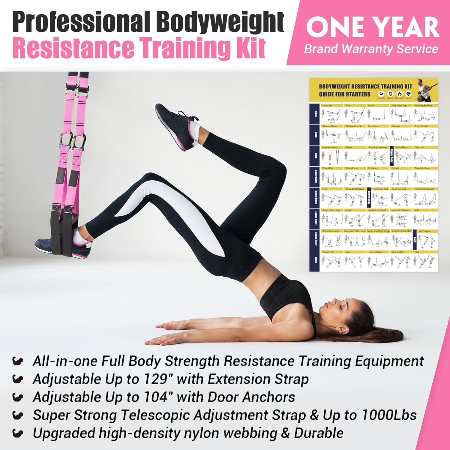 Better Me Pilates Kit Aerofit Suspension Trainer, Bodyweight