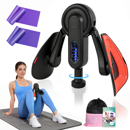ODCPN Inner Thigh Exerciser for Women, 15-80 LB Adjustable Resistance Thigh Trainer with Resistance Band(2PC), Thigh Workout Kegel Equipment for Pelvic Floor Muscle, Shaping, Yoga & Home Fitness