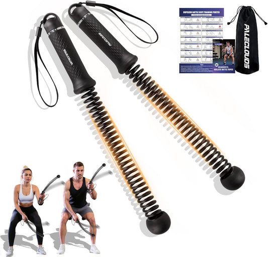 Paleclouds Ropeless Battle Ropes, Battle Rope Ohne Seil mit Tragetasche & Übungsanleitung, Gewichtete Trainingsseile für HIIT, Ganzkörpertraining, Kraft, Ausdauer, Fettverbrennung, Home Gym