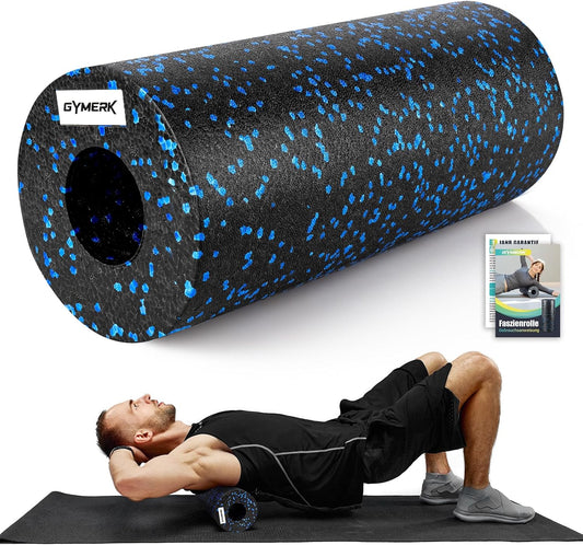 GYMERK Faszienrolle Mittlere Härte, Foam Roller (33 x 14 cm), Selbstmassage Fazienrolle zur Dehnung & Fitness des Rücken Wirbelsäule Beine, Effektive Massagerolle für funktionales Training