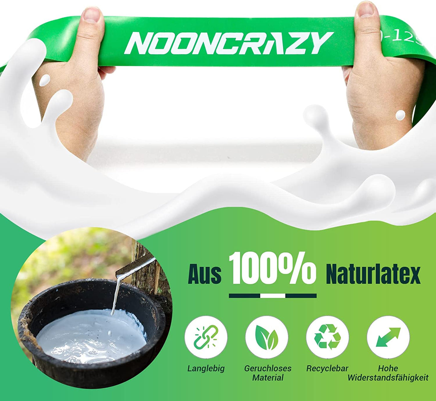 Nooncrazy Resistance Bands, Various Levels Resistance Bands with Door Anchor and Handles, Fitness Bands for Strength Training, Training, Physiotherapy, Yoga for Men and Women