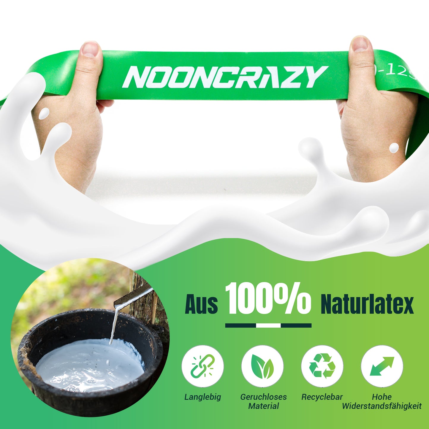 nooncrazy Resistance Bands, Verschiedene Ebenen Widerstandsbänder mit Türanker und Handgriffen, Fitnessbänder für Kraftraining, Training, Yoga für Männer und Frauen