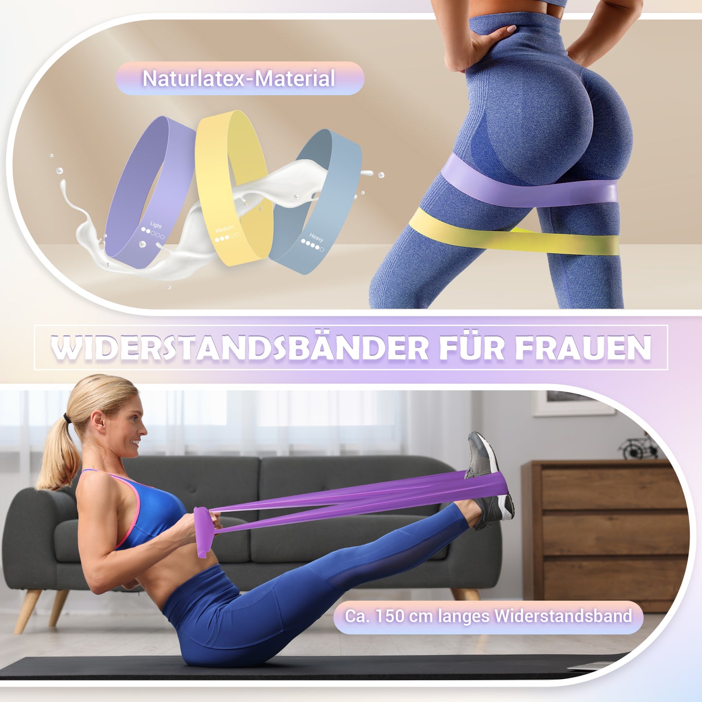 Paleclouds Pilates Set für Zuhause, Pilates Ring und Ball Set mit 12"/30 cm Yoga Circle, Miniball, 3 Fitnessbänders, Trainingsposter & Tragbare Tasche, Pilates Kit für Homeworkout Equipment Frauen, Workout