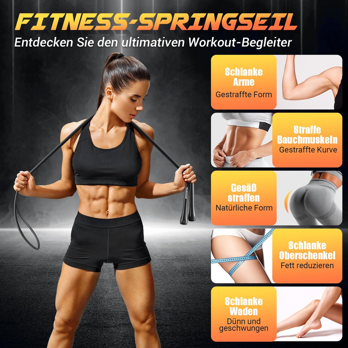 Paleclouds Springseil Verstellbares für Speed Skipping, PVC Springseil Erwachsene Fitness für Damen und Herren, 3M Leichtes Mit Trainingsposter und ABS Rutschfester Griff