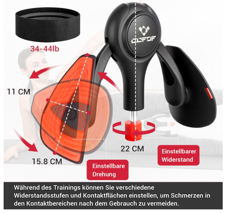 Oberschenkeltrainer, 15-70 lbs Beckenbodentrainer für Frau, Multifunktionaler Gesäßtrainer, Po Trainer mit Resistance Bands, Beinpresse für Zuhause, Beckenboden Trainingsgerät zum Formen (Black)