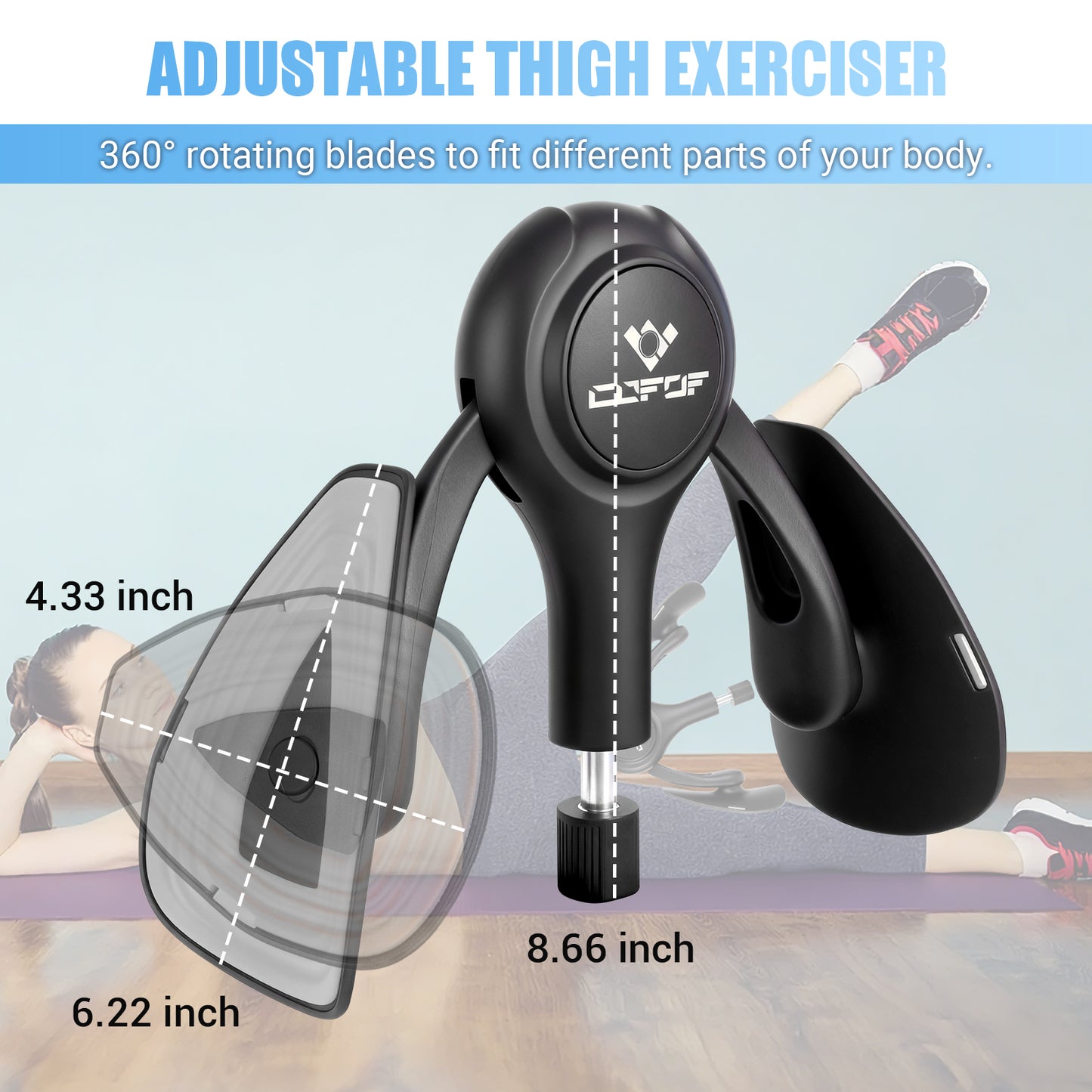 COFOF Thigh Trainer for Women, 15-70LB Adjustable Resistance Inner Thigh Exerciser for Pelvic Floor Muscle Repair, Thigh Trainer Kegel Exercise for Shaping, Yoga & Weight Loss at Home Gym