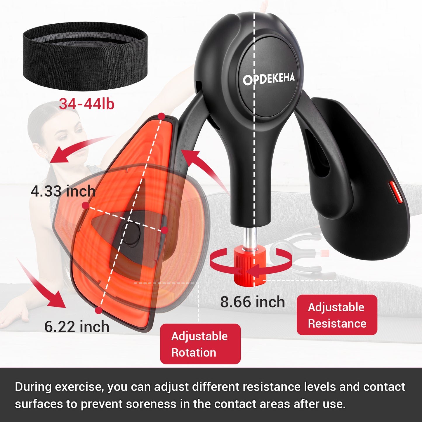 OPDEKEHA Thigh Trainer for Women, 15-70lb Adjustable Resistance Inner Thigh Exerciser with Resistance Band, Kegel Exercise Equipment for Pelvic Floor Muscle Repair, Yoga & Weight Loss at Home Gym