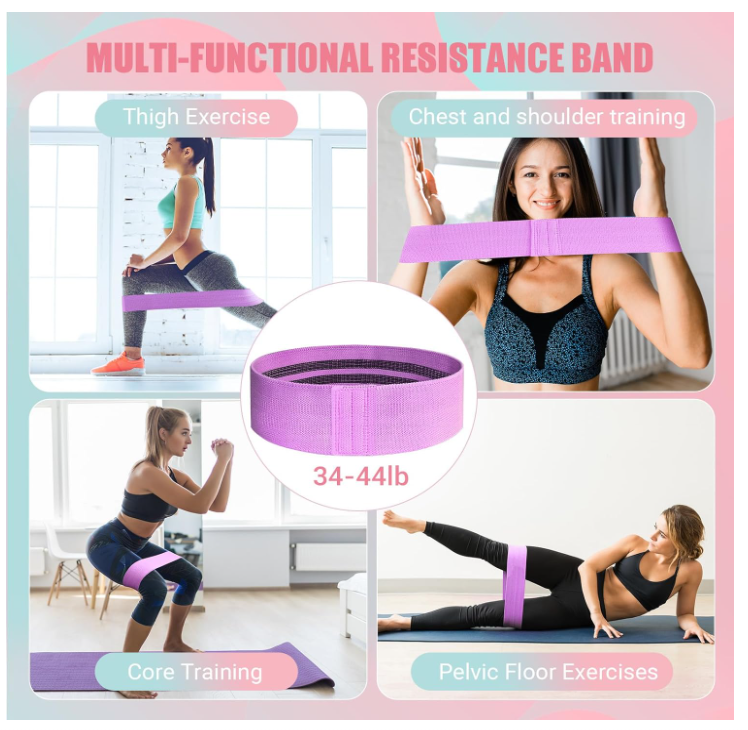 Thigh Trainer, 15-70lb Adjustable Enhanced Resistance Inner Thigh Trainer Exerciser for Women, Pelvic Floor Exercise Devices mit Fabric Band for Yoga, Weight Loss & Glutes Arms and Core (Black)