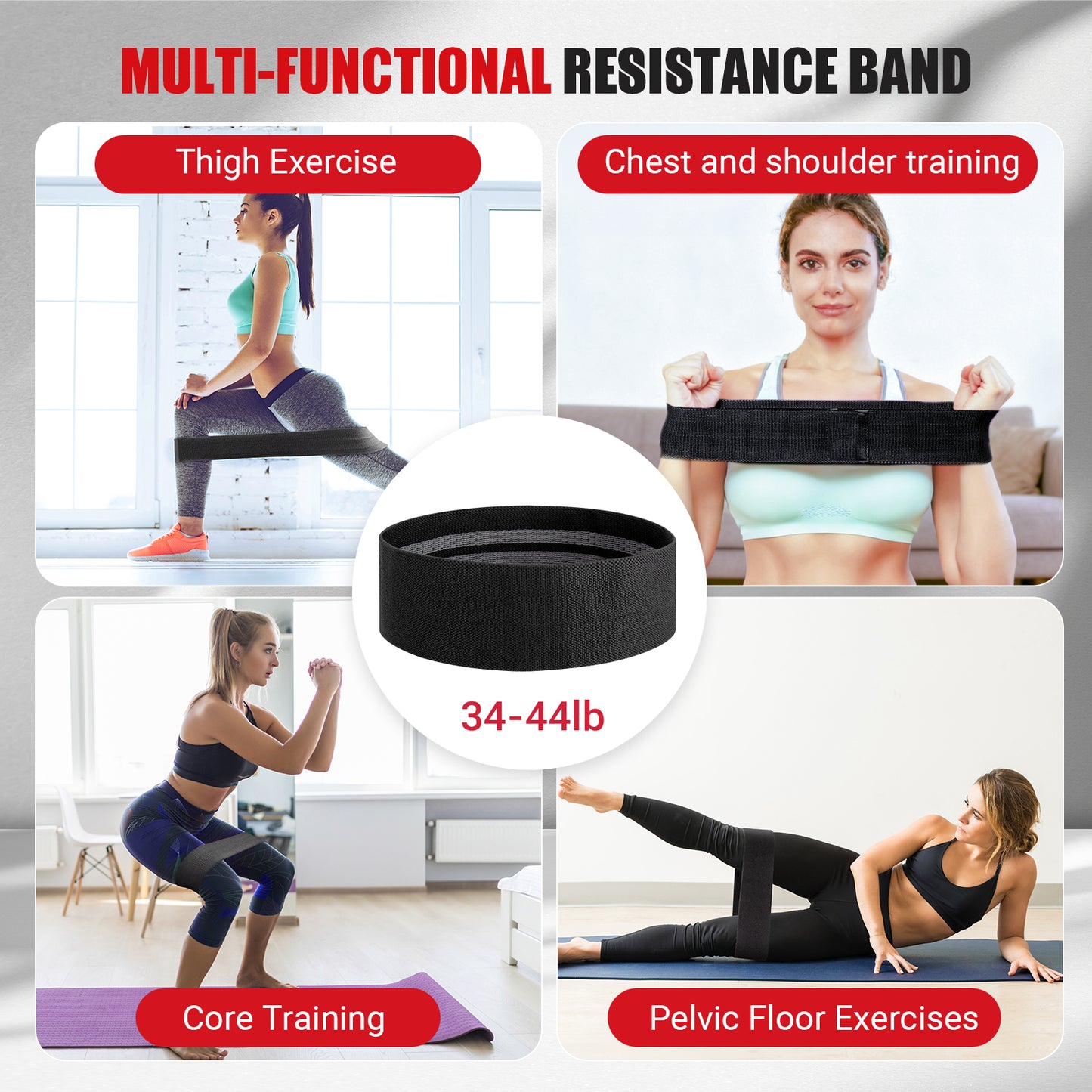 OPDEKEHA Thigh Trainer for Women, 15-70lb Adjustable Resistance Inner Thigh Exerciser with Resistance Band, Kegel Exercise Equipment for Pelvic Floor Muscle Repair, Yoga & Weight Loss at Home Gym