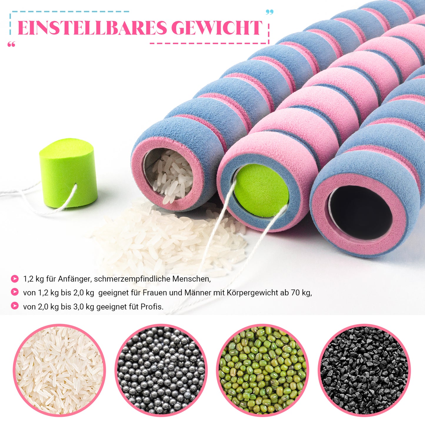 COFOF Hula Hoop Reifen Erwachsene, Abnehmbarer Hula Hoop Reifen mit Stabiler Edelstahlkern, Premium Schaumstoff, Gymnastikreifen für Fitness/Weight Loss/Massage